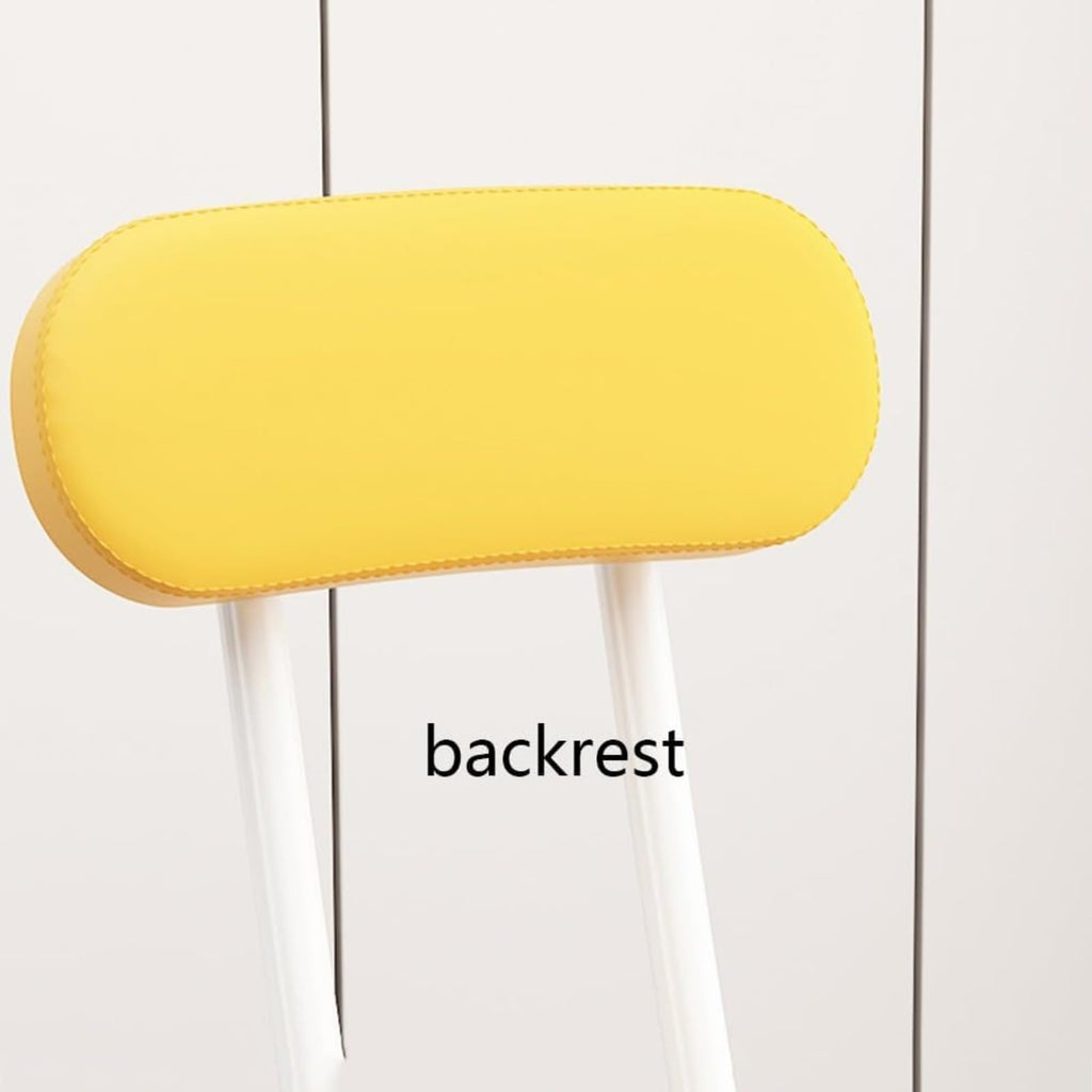 Black Cushioned Folding Stool with Backrest E27522