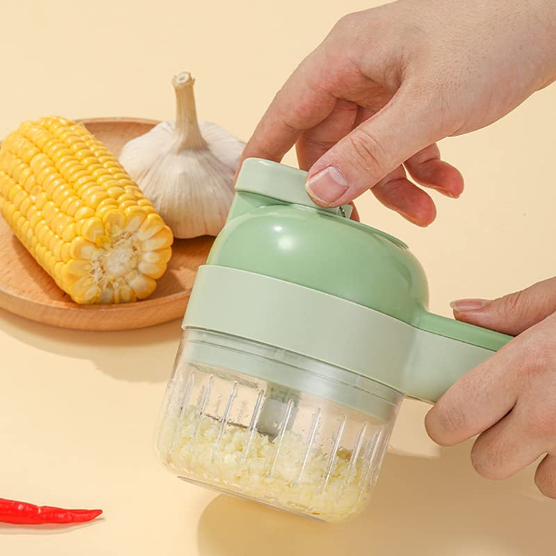 Electric Vegetable Cutter Set 4 in 1 Portable Rechargeable Wireless Food Processor D651