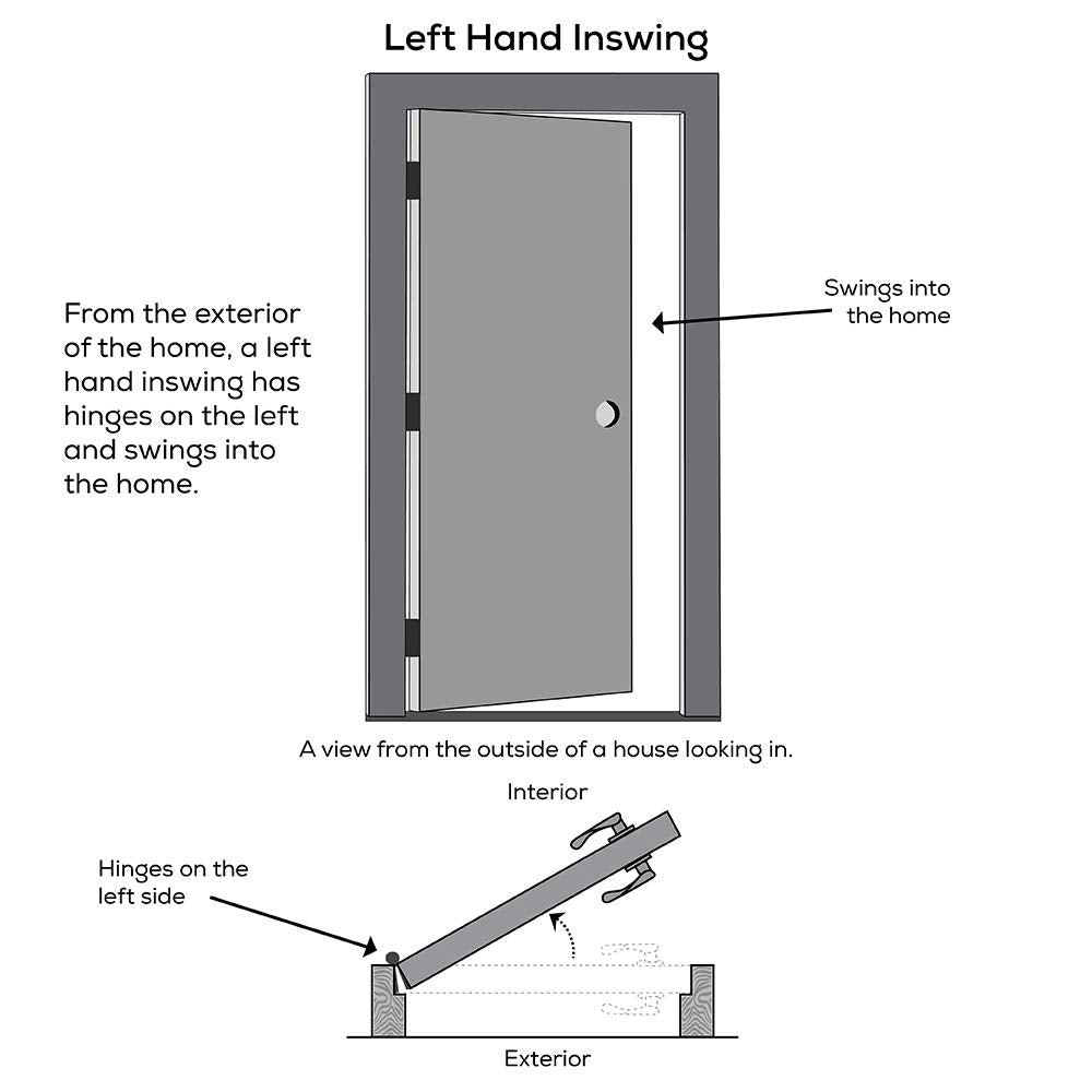 Primed Left Hand In-swing Exterior Prehung Door 32"x80" J89336
