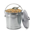 6 Gallon Galvanized Steel Round Trash Can with Locking Lid W337733