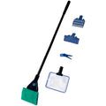 5-in-1 Aquarium Cleaning Kit with Algae Scraper Gravel Rake Fish Net Plant Clamp Brush I168589