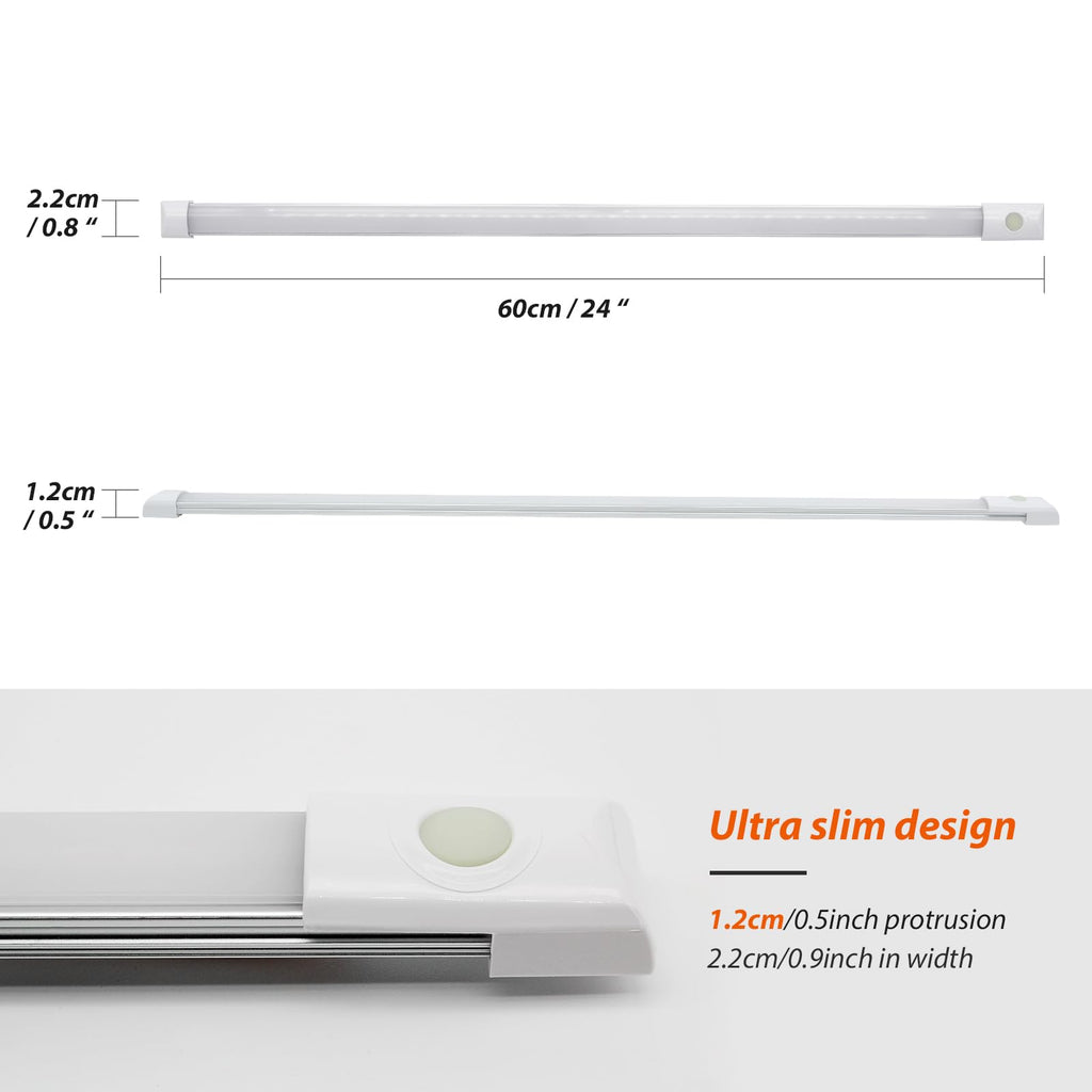 12volt DC LED Under Cabinet Strip Light, Warm White, with Switch, 23.6 inch C3815
