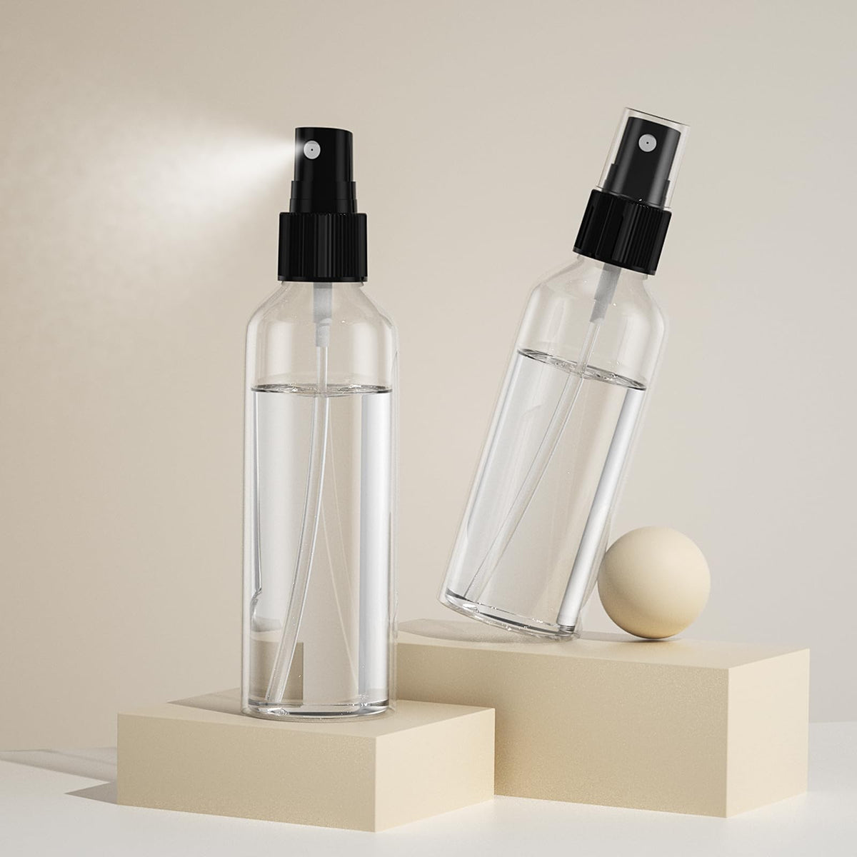 2.7oz/80ml 100PCS Plastic Spray Bottles Z186216