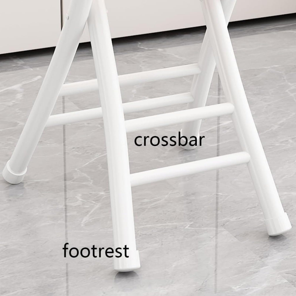 Black Cushioned Folding Stool with Backrest E27522