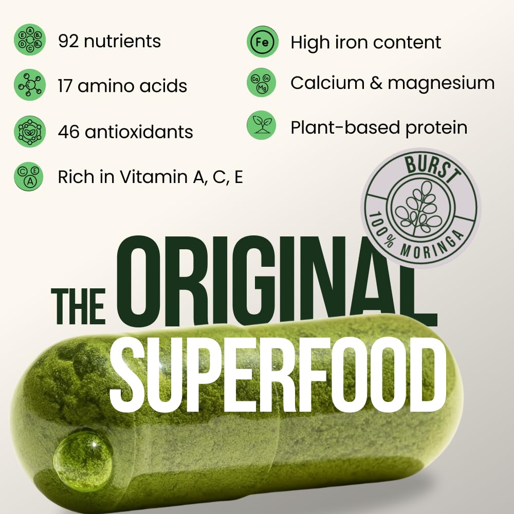 Organic Moringa Leaf Capsules 120 Ct I2538