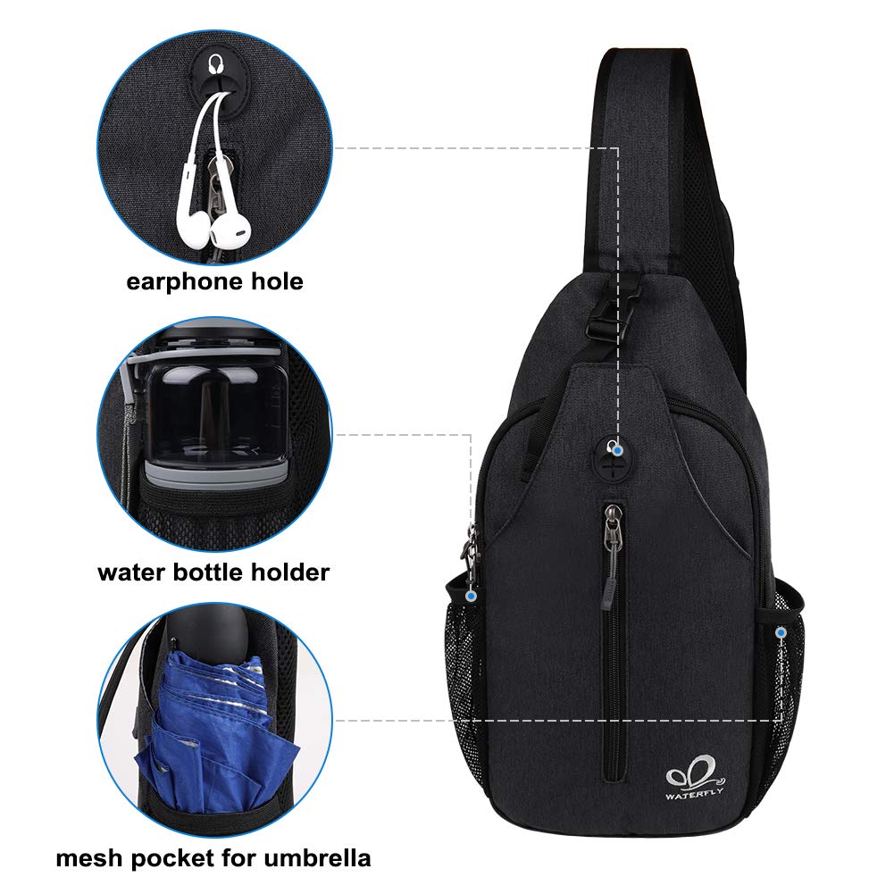 Black Crossbody Sling Bag R9142