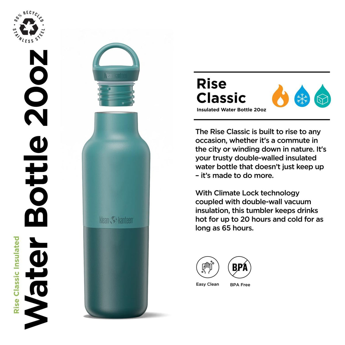 20 oz Stainless Steel Insulated Water Bottle U192790