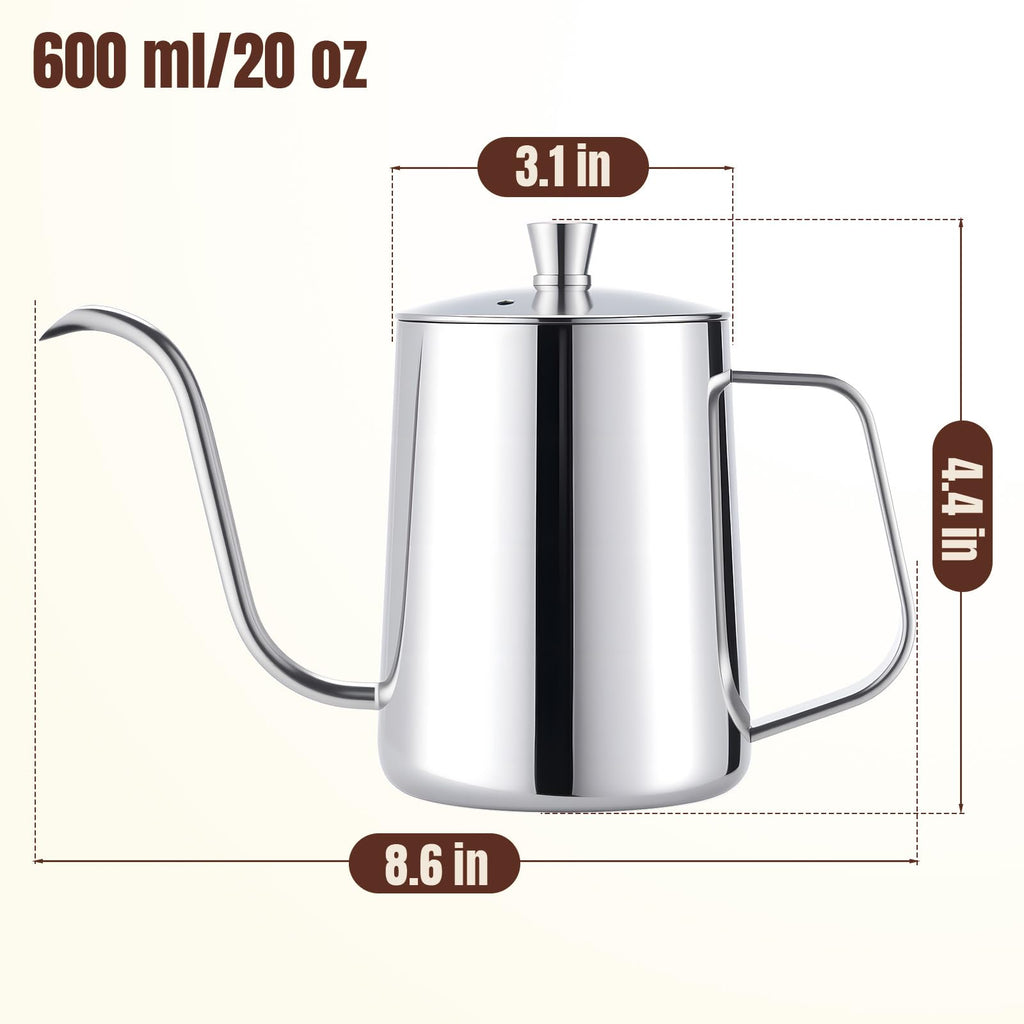 20 oz Stainless Steel Pour Over Kettle I850