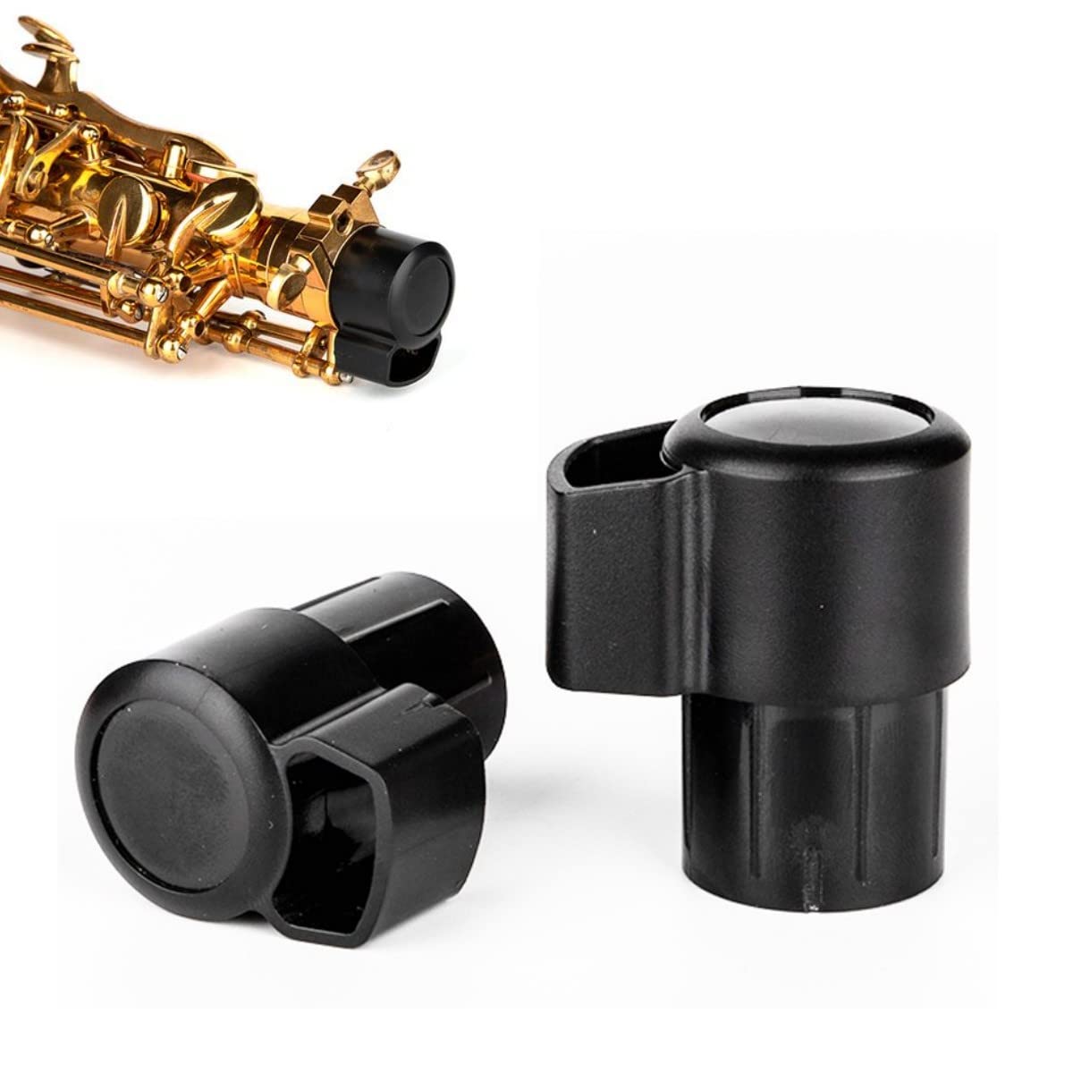 2 Pack Alto Saxophone End Cap Plug Plastic Replacement Parts Q546119