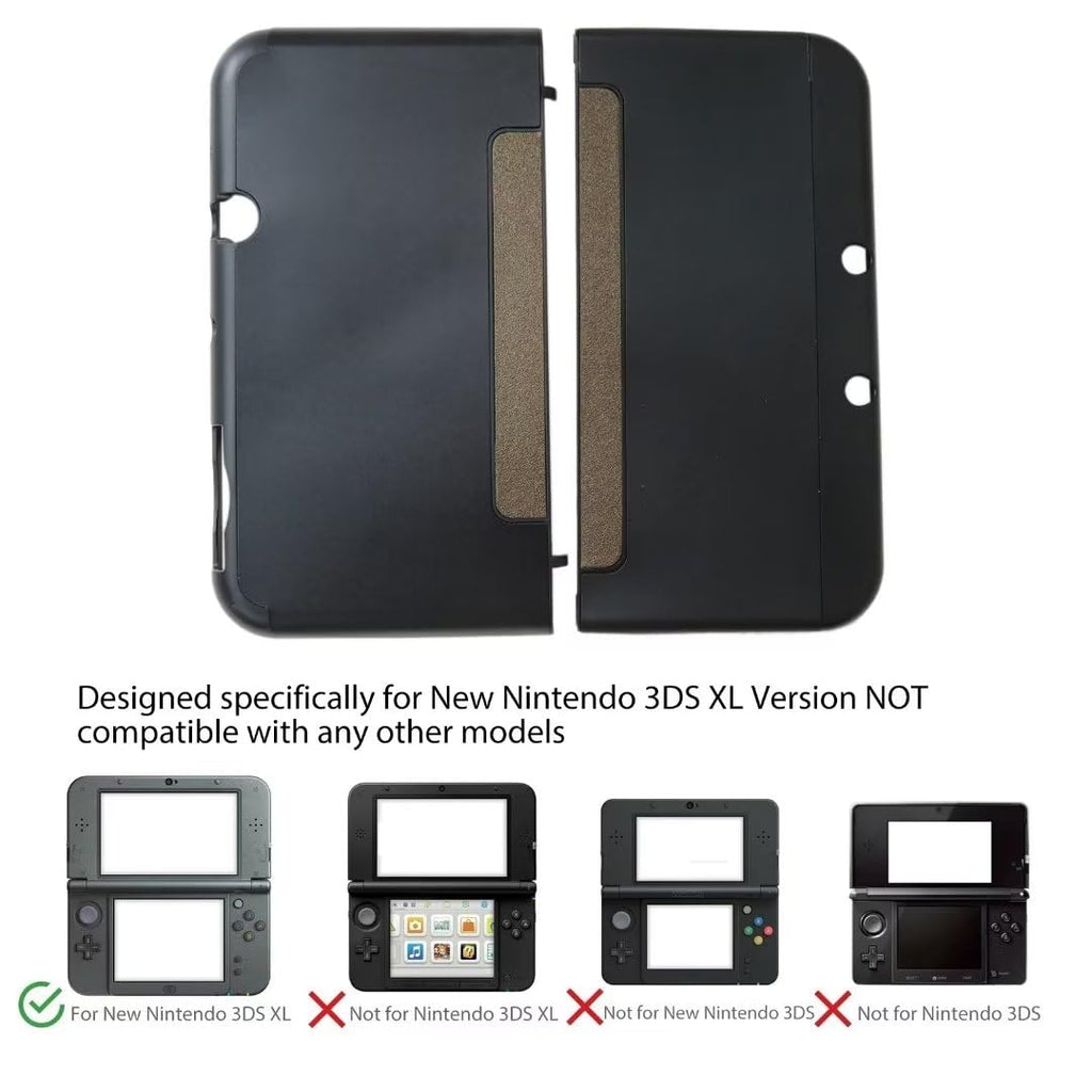 Hard Shell Protector Case Cover for Nintendo 3DS LL XL - Black S907