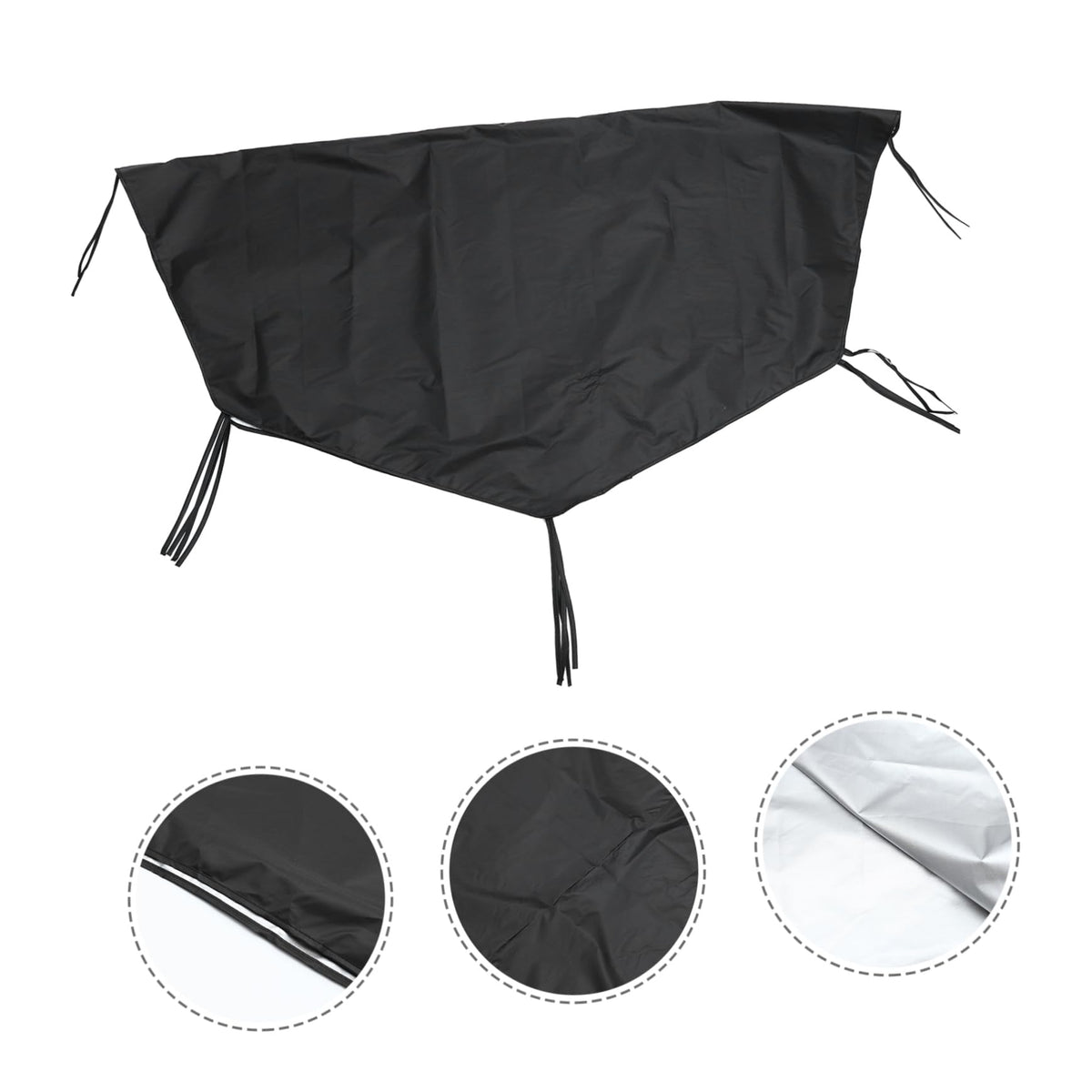 Waterproof Sunproof Dog Playpen Roof Cover 210D Oxford Cloth Black M54393