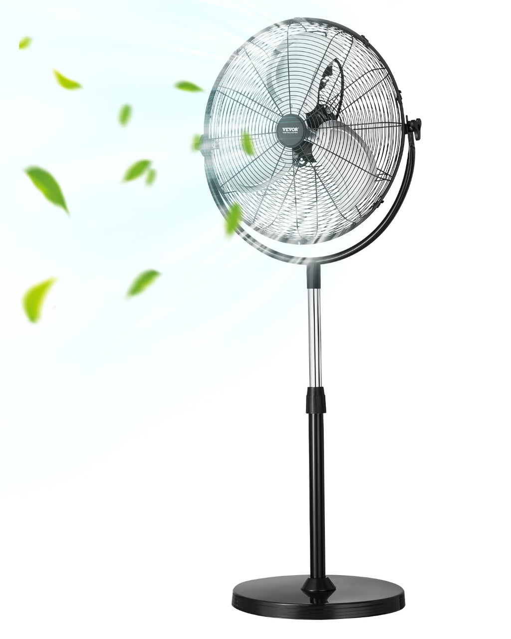 20 Inch 3 Speed Adjustable Height Pedestal Fan B15604