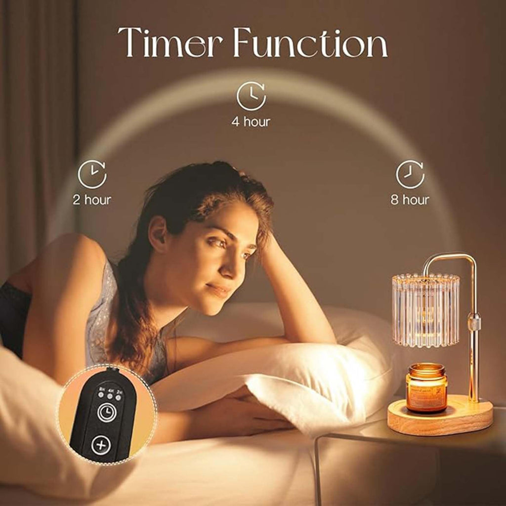 Candle Warmer Lamp with Timer, 2 Bulbs Height Adjustable Dimmable D4533