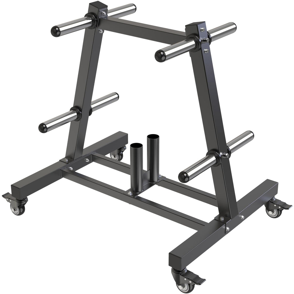 2" Olympic Weight Plate Tree Rack and Barbell Holders F721