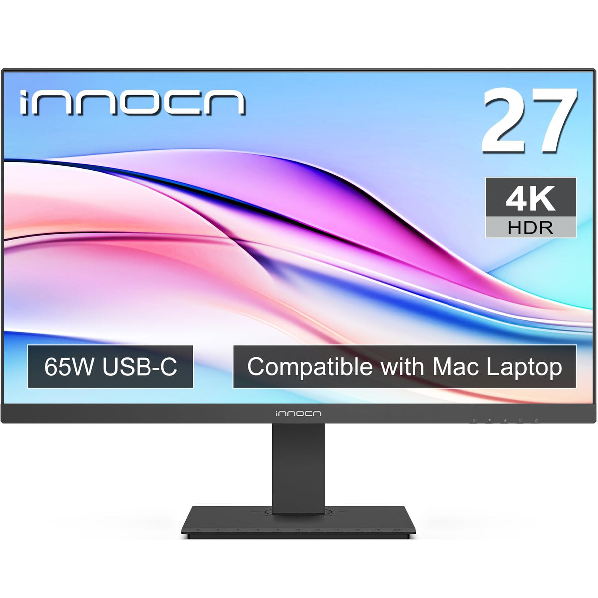 27" 4K USB-C IPS Monitor with Built-in Speakers, Black F62047
