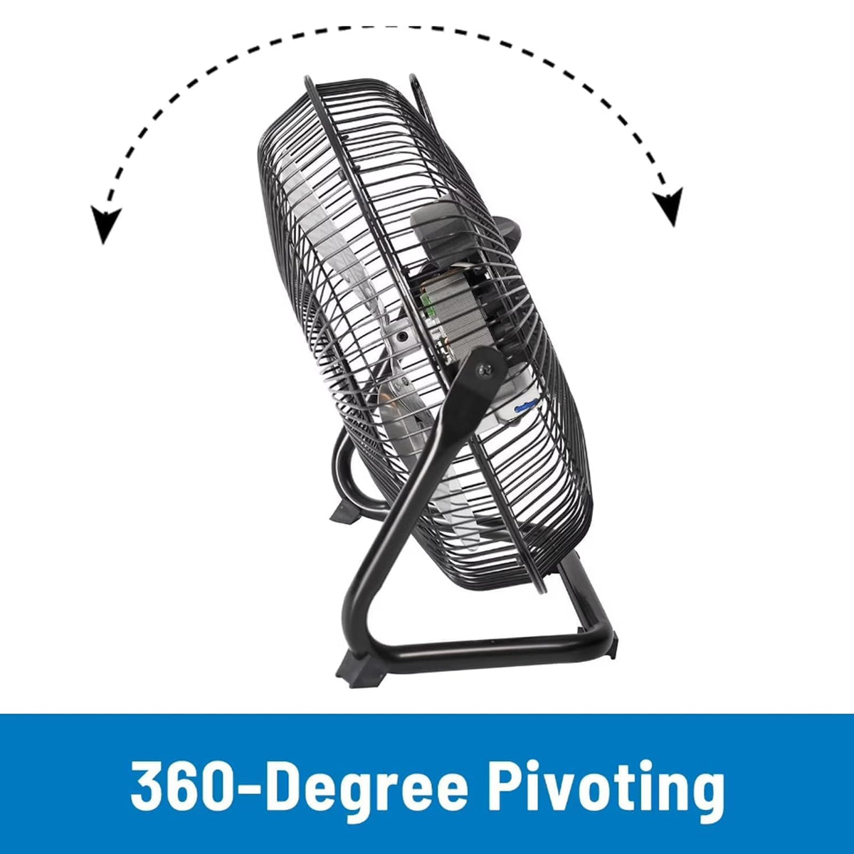 8 Inch 3-Speed High Velocity Metal Floor Fan J4337