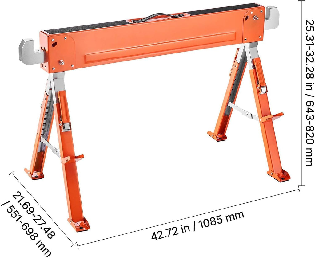 2-Pack Adjustable Folding Saw Horses D420834