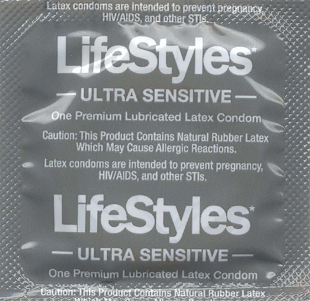 Ultra Sensitive Lubricated Natural Latex Condoms 100 Count D504