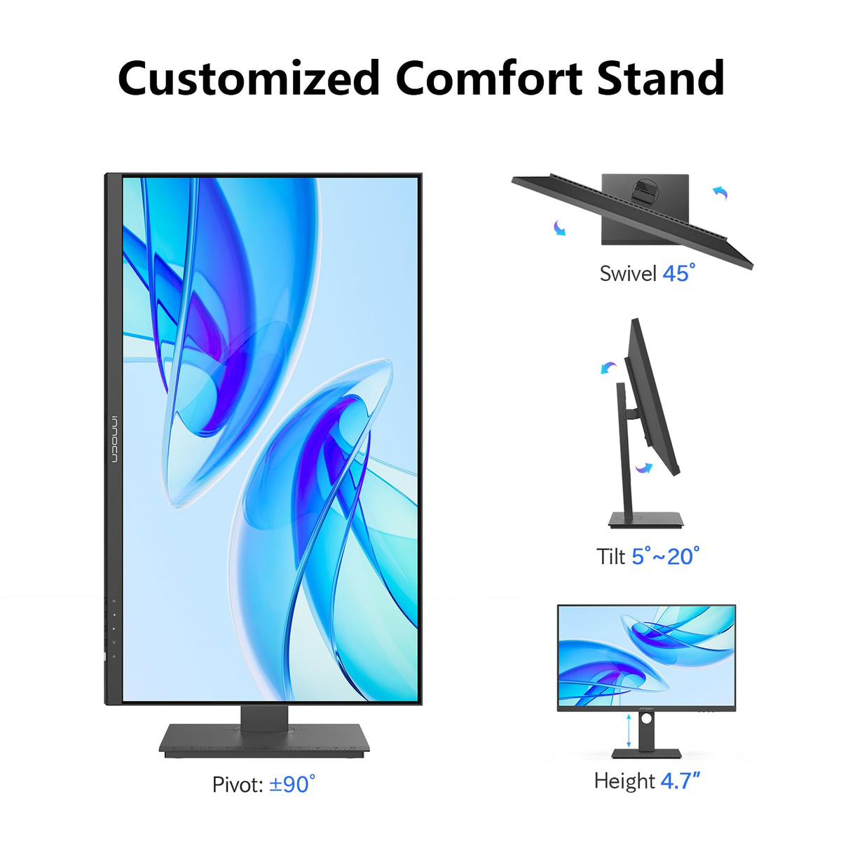 27" 4K USB-C IPS Monitor with Built-in Speakers, Black F62047