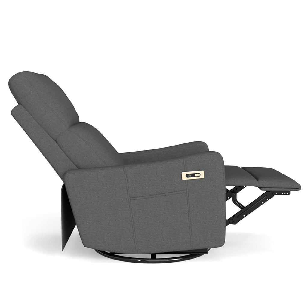 Dark Gray Swivel Rocker Recliner Chair V2008