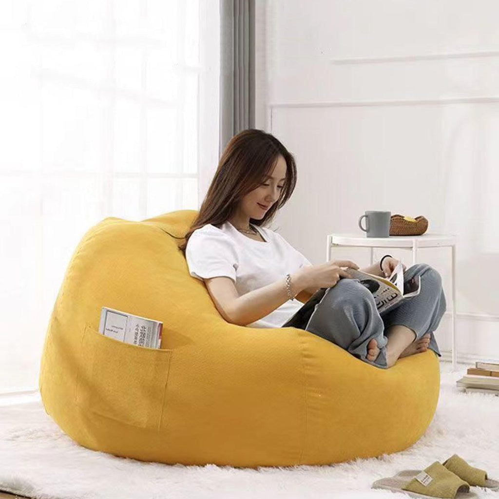 Yellow Large Bean Bag Chair Cover N293