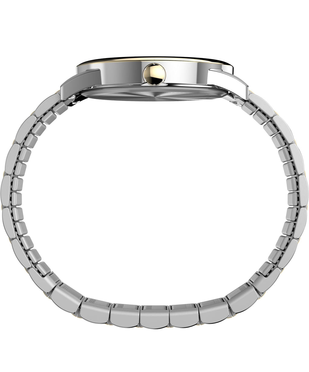 Men's 40mm Watch Two-Tone Expansion Band White Dial V4165