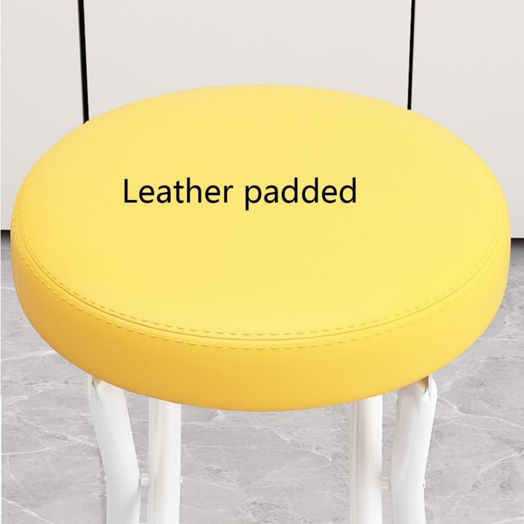 Black Cushioned Folding Stool with Backrest E27522