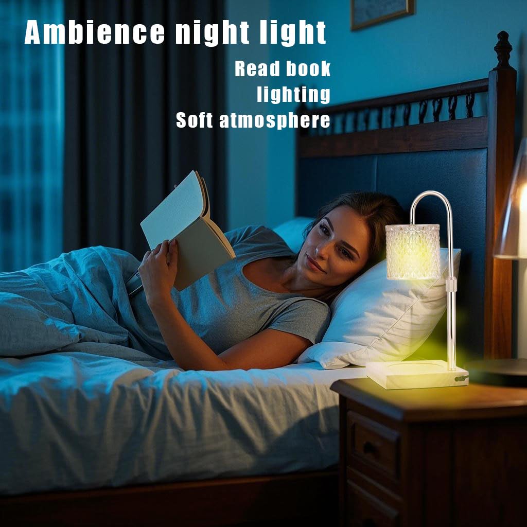 Flameless Candle Warmer Lamp with Timer, Dimmer, and Adjustable Height W670437