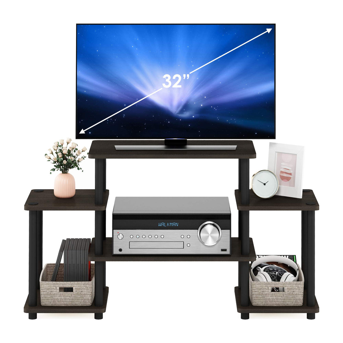 Dark Brown/Black Entertainment TV Stands A85895
