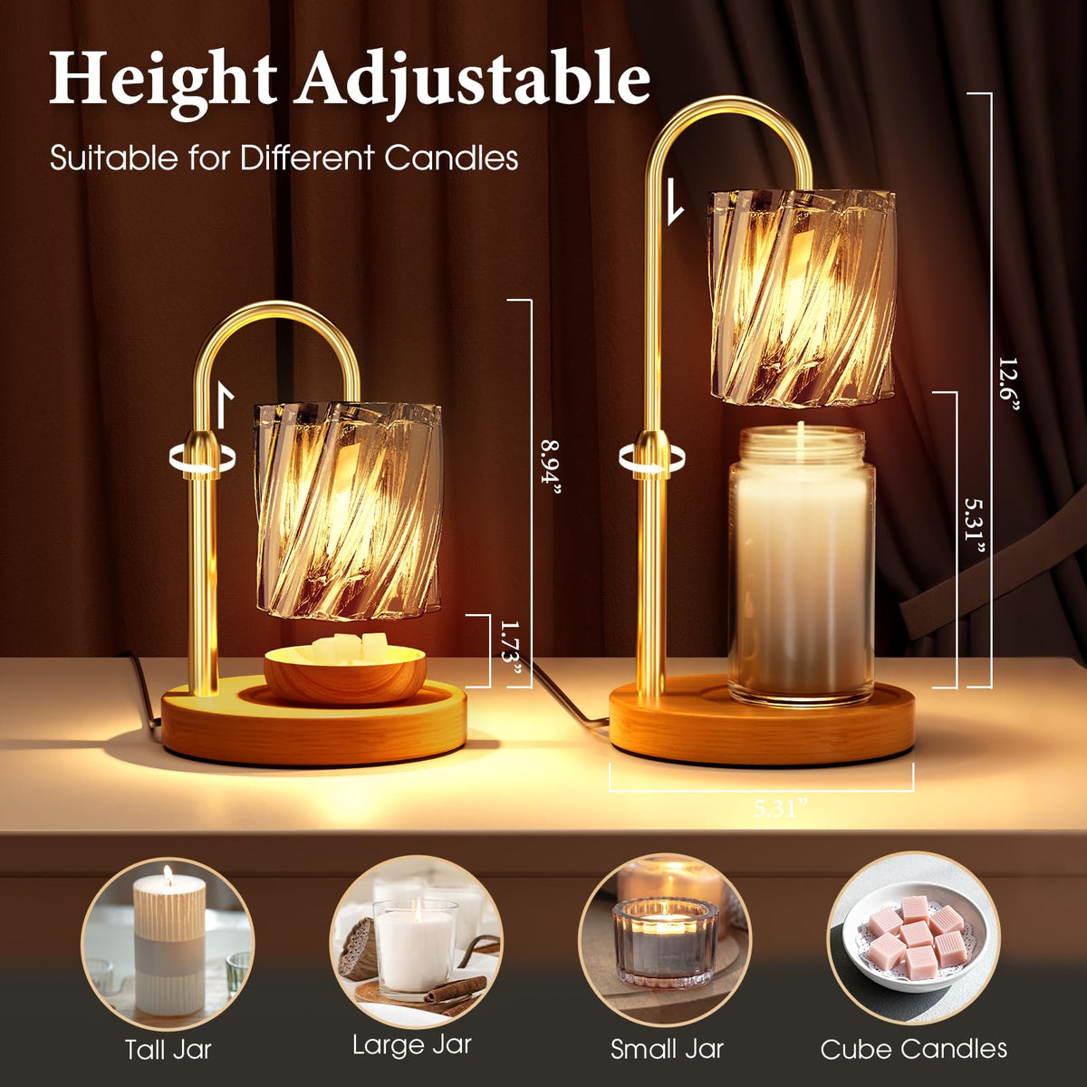 Candle Warmer Lamp with Timer Dimmer Y825876