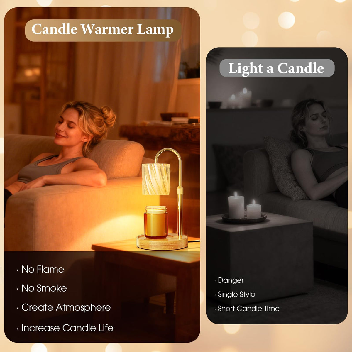 Candle Warmer Lamp with Timer Dimmer Y825876