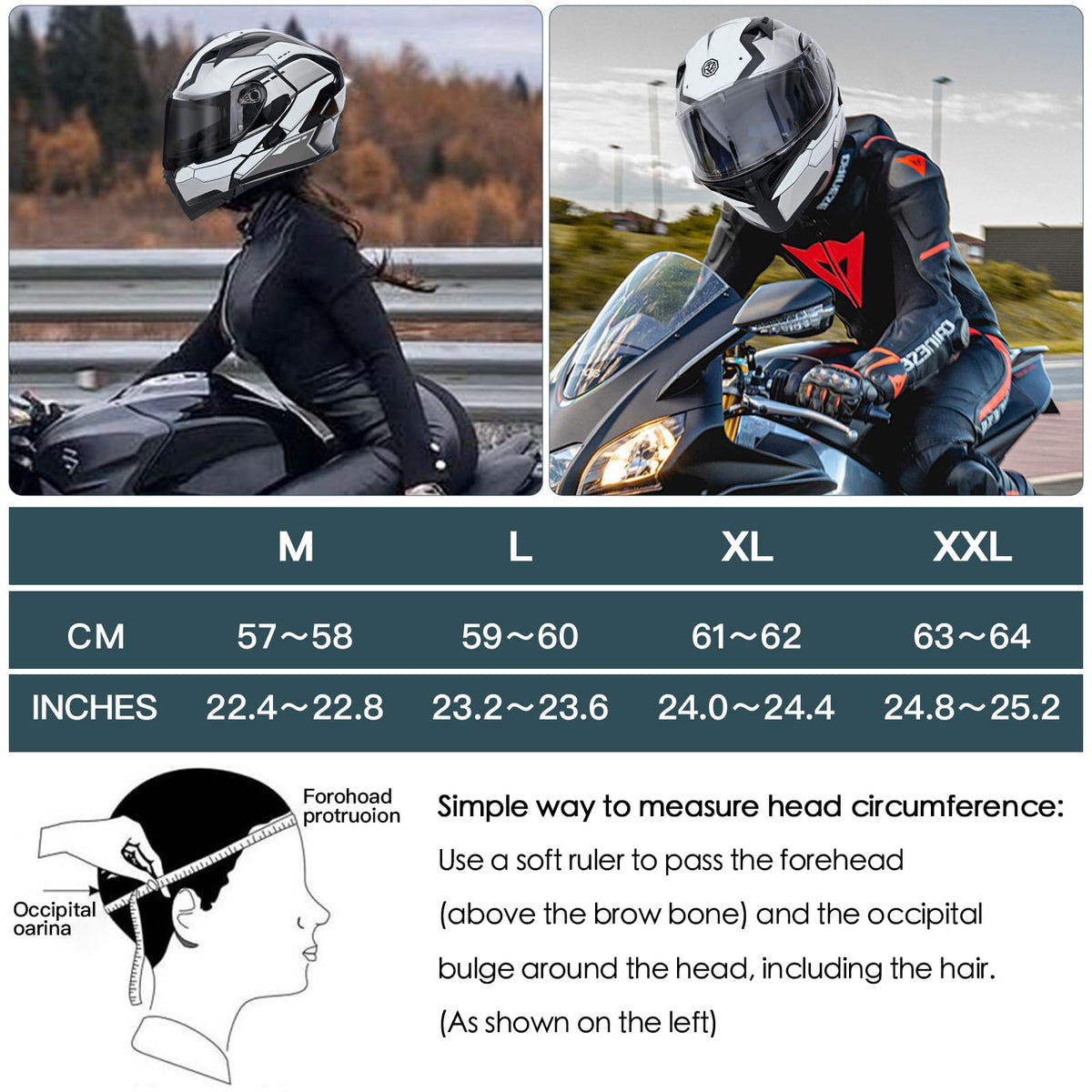 DOT Approved Flip Up Full Face Modular Motorcycle Helmet with Dual Visor X603