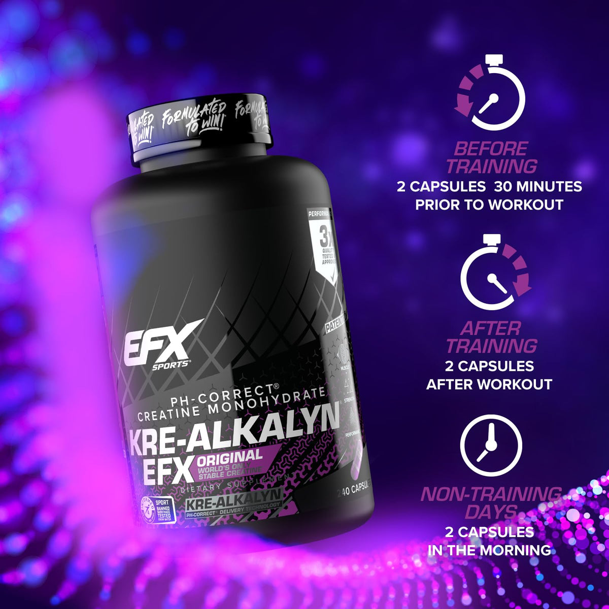 Creatine Monohydrate Pill Supplement 240 Capsules U3796