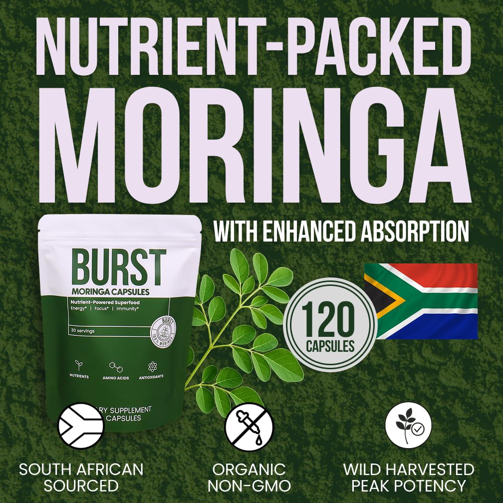 Organic Moringa Leaf Capsules 120 Ct I2538