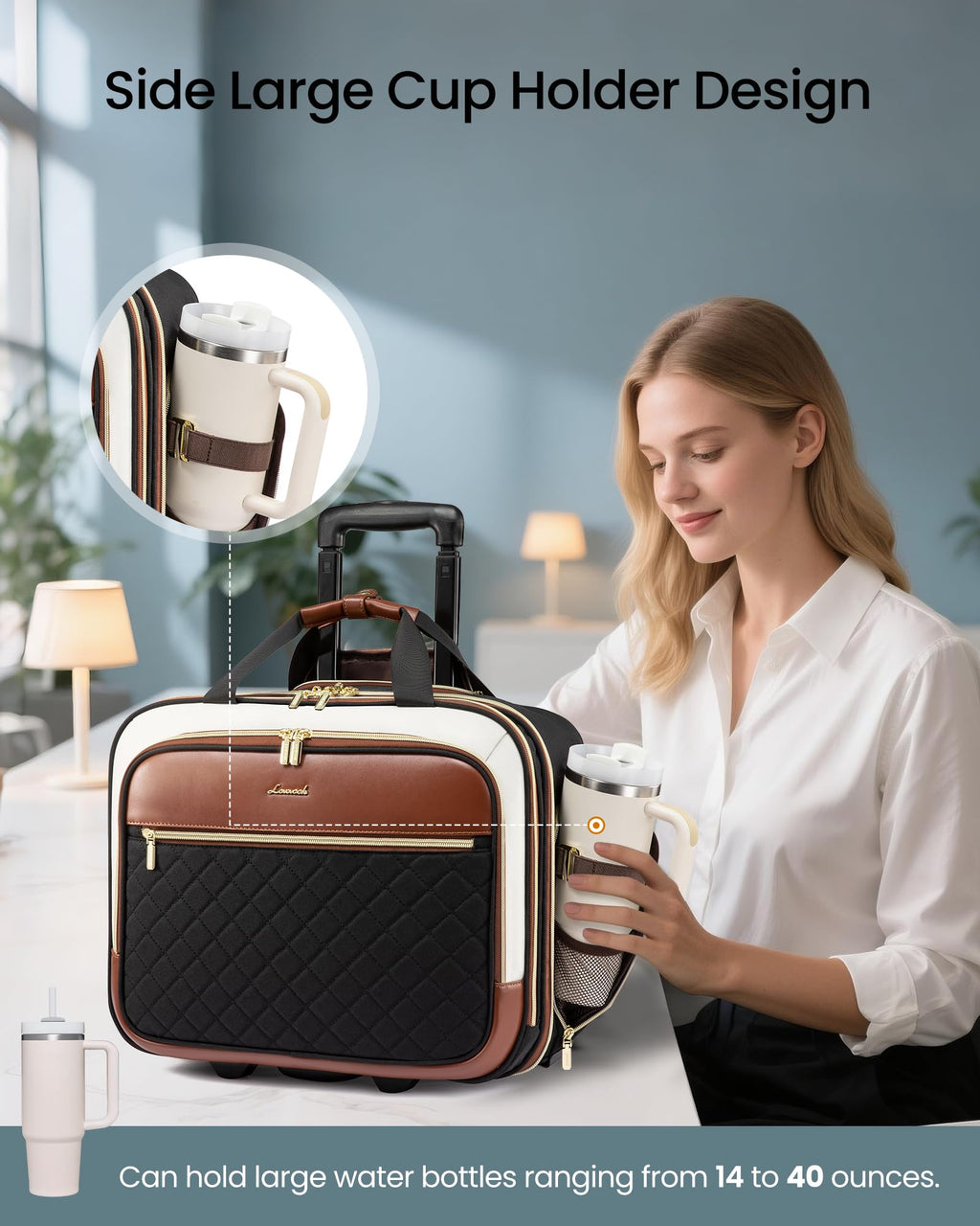 Rolling Laptop Bag with Wheels P759009