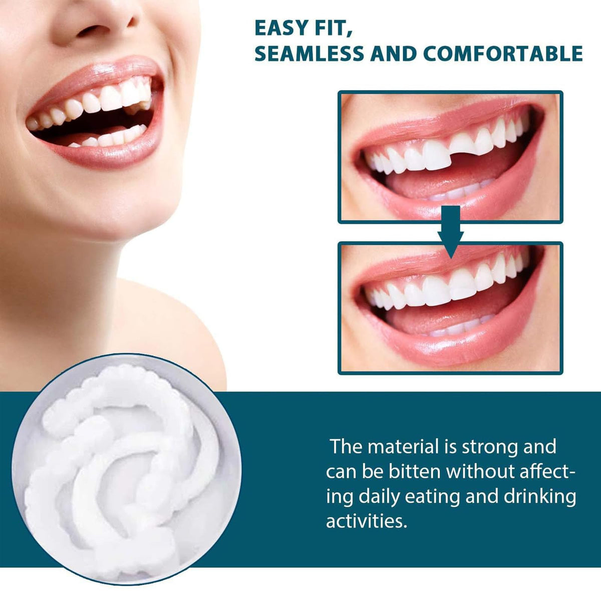 Clip on Veneers Silicone Kit for Both Upper and Lower (3Set) W6955