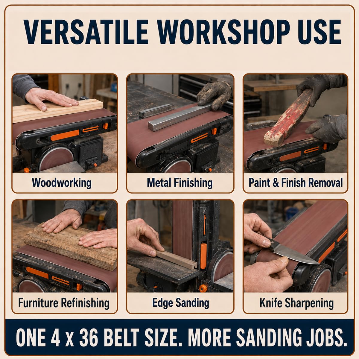 4x36 Aluminum Oxide Sanding Belts, 12 Pack I5380