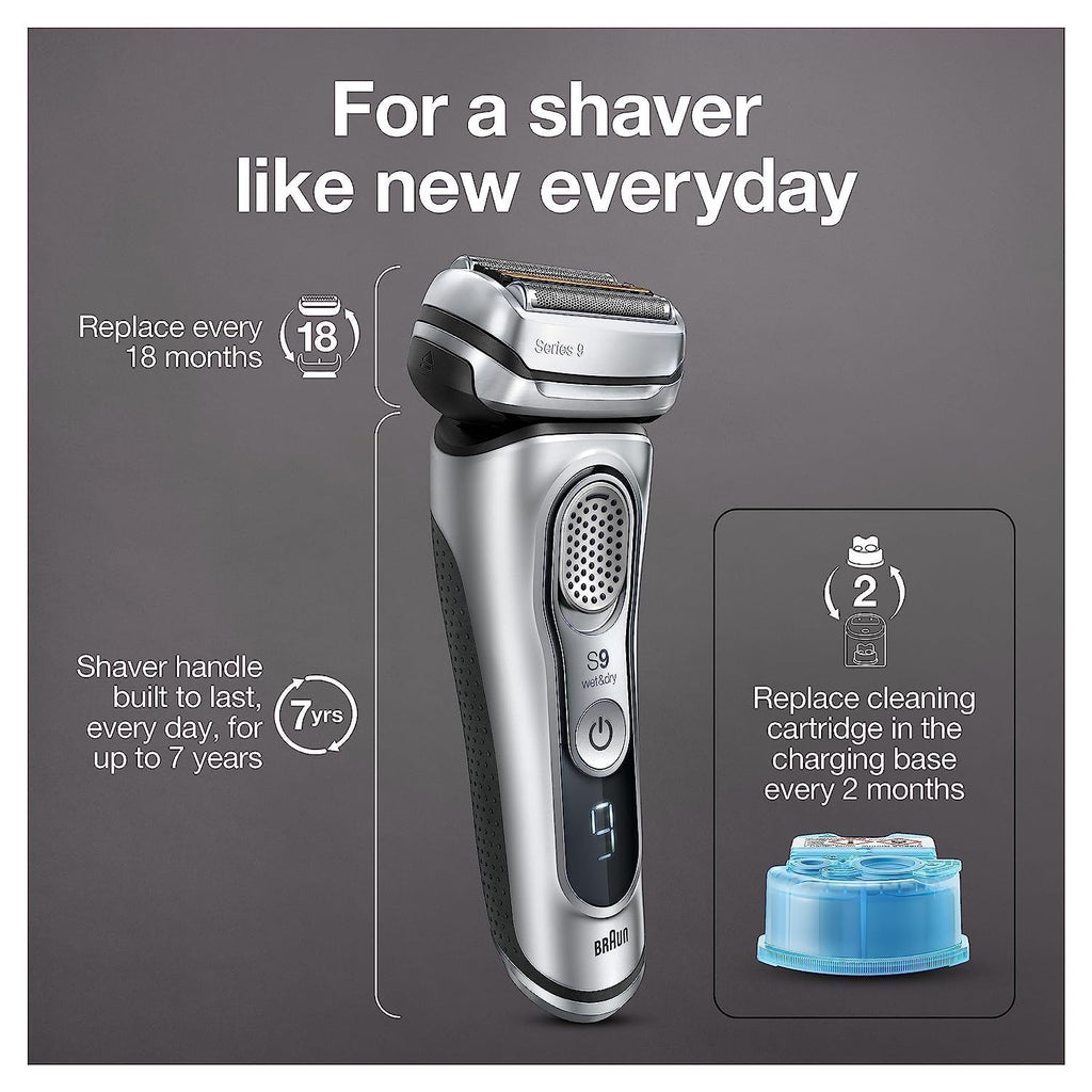 Electric Razor for Men, Waterproof Foil Shaver, Wet & Dry Shave, Silver C719678