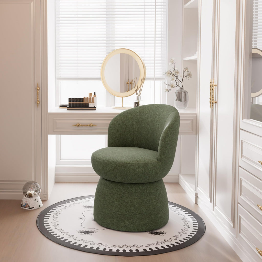 Green Boucle Fabric Swivel Accent Chair Set of 2 T548296