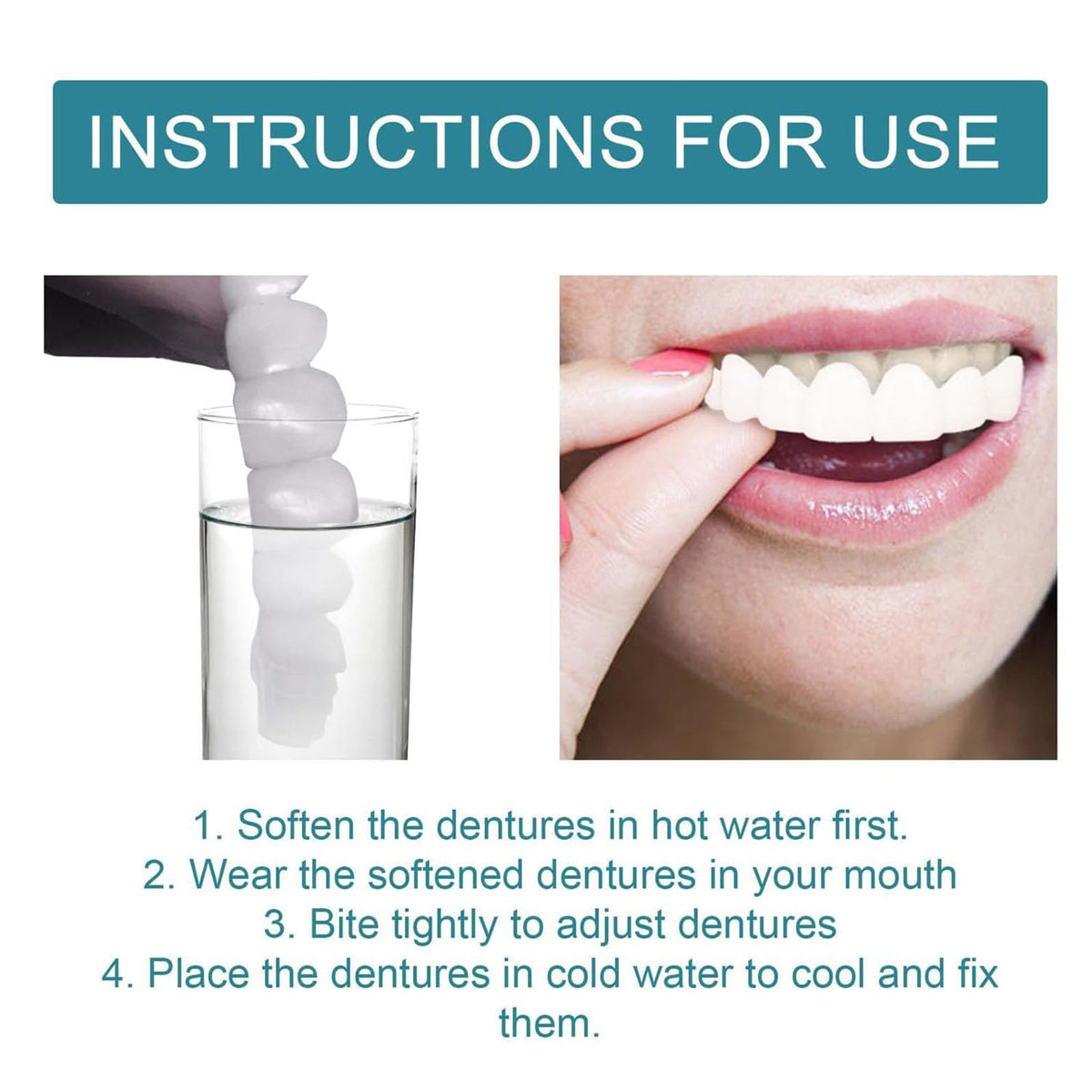 Clip on Veneers Silicone Kit for Both Upper and Lower (3Set) W6955