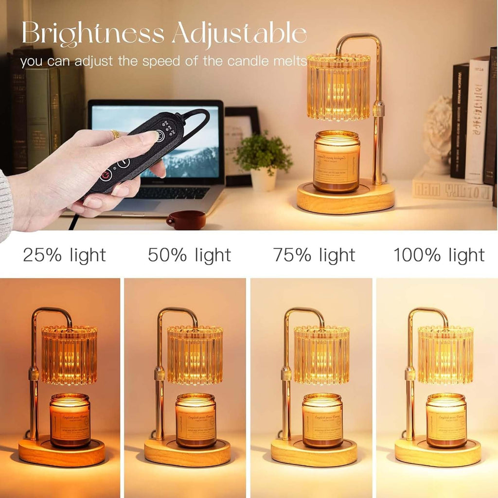 Candle Warmer Lamp with Timer, 2 Bulbs Height Adjustable Dimmable D4533