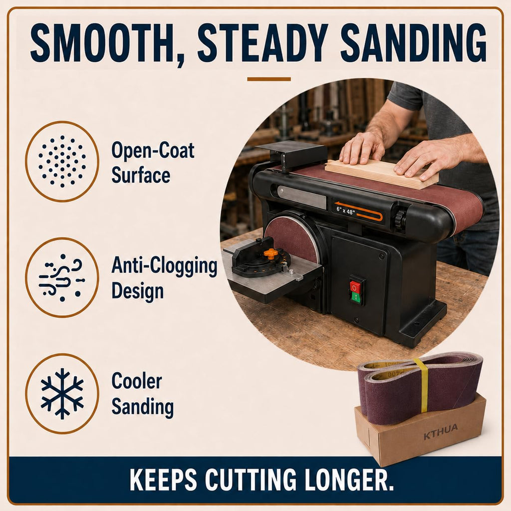 4x36 Aluminum Oxide Sanding Belts, 12 Pack I5380