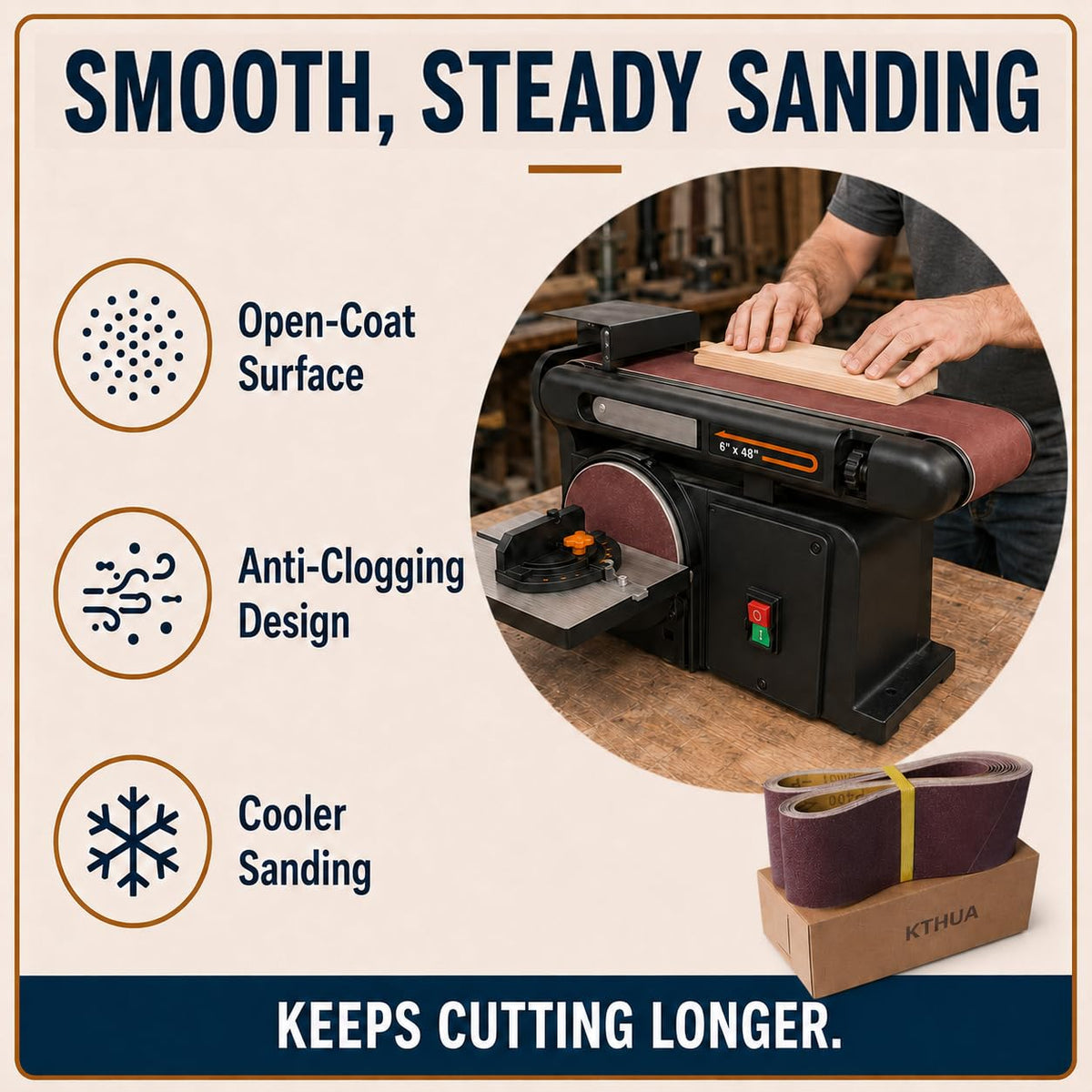 4x36 Aluminum Oxide Sanding Belts, 12 Pack I5380