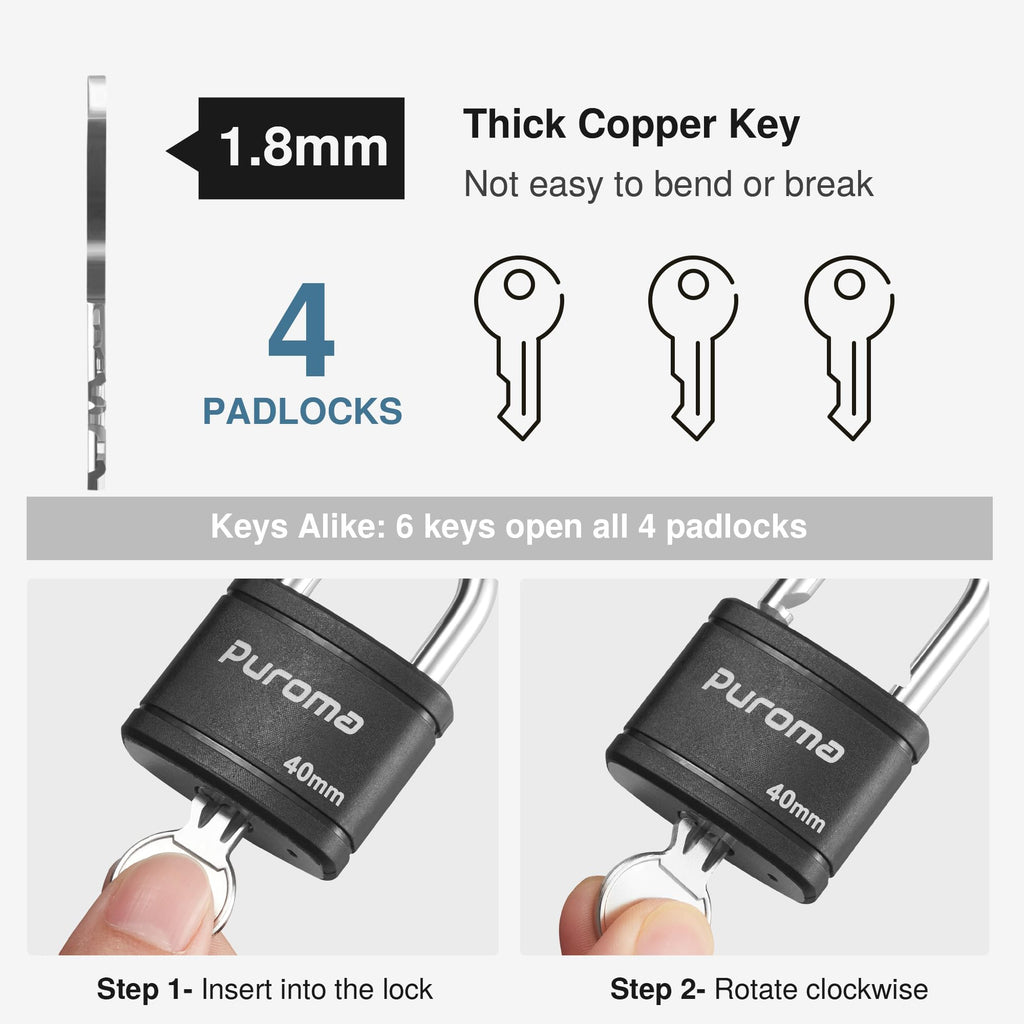Black Keyed Padlock S3751