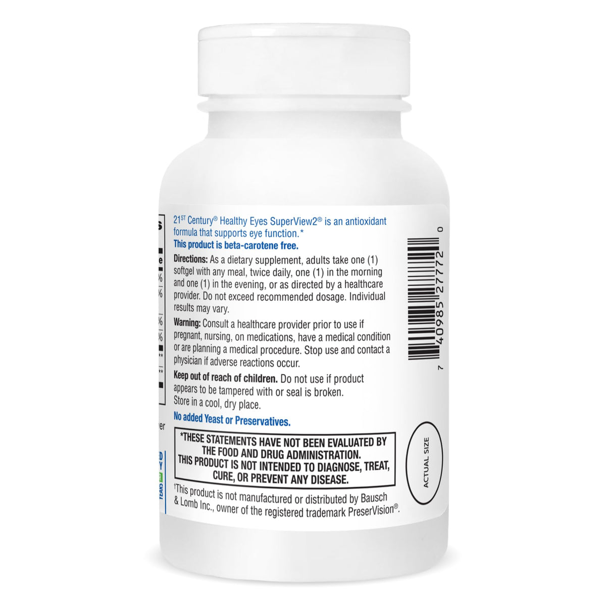 Eye Vitamin Softgels 120 Count B21737