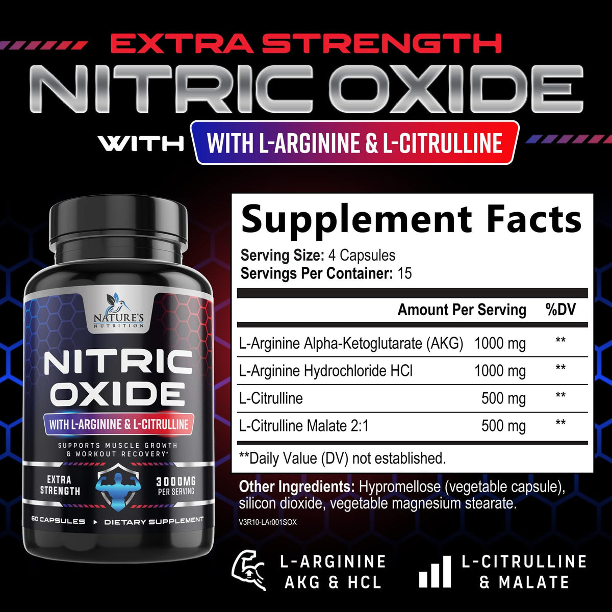 Nitric Oxide Booster 60 Capsules G2403