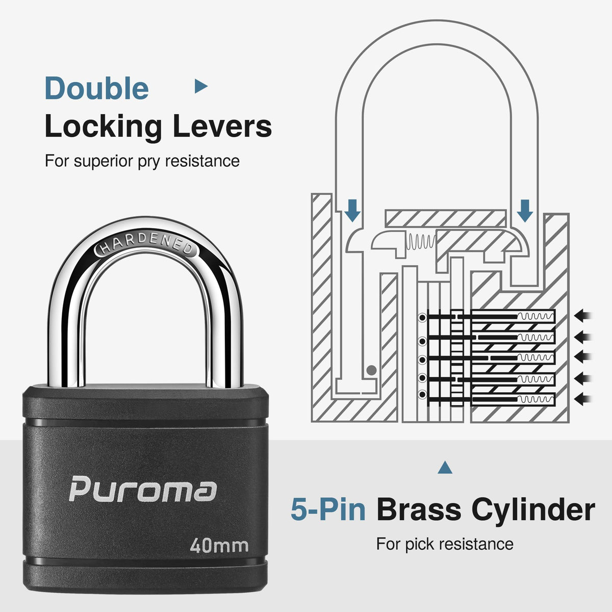 Black Keyed Padlock S3751