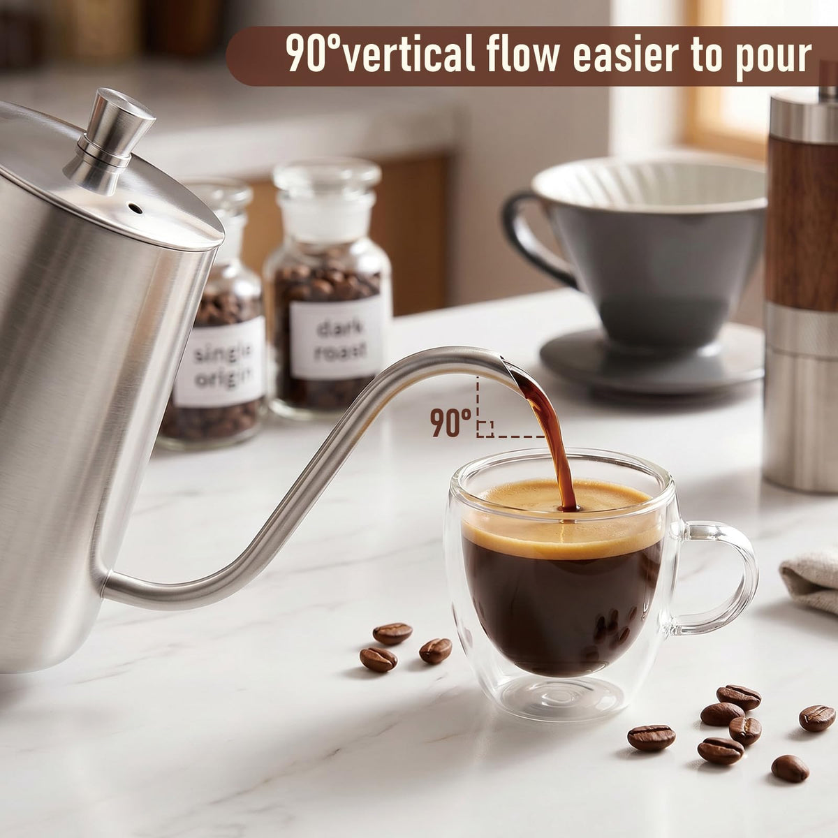 20 oz Stainless Steel Pour Over Kettle I850