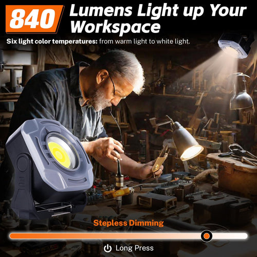 3 Pack 4000mAh 840 Lumens Magnetic Rechargeable Work Light X56679