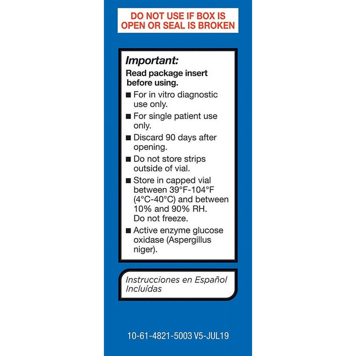 Blood Sugar Test Strips 50ct I71082